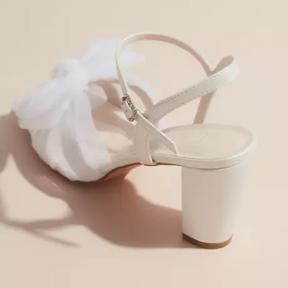 NWT Dahlia Pleated Chiffon Bow High Heel, Inspired by Designer Loeffler Randall - Picture 3 of 8